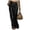 Black, variant on Women's Solid Satin High Waist Maxi Skirt, Elegant Flowy Side Split Long Slip Skirt for Holiday,Cocktail Party,Wedding Guest,Night Out,Women's,Size S-XXL