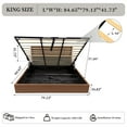 thumbnail image 5 of King Lift up  Large Storage Platform Bed Frame with Fabric Upholstered Wingback 41.73" High Headboard,Ocher, 5 of 14