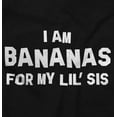 thumbnail image 2 of Bananas Little Sister Cute Big Sis Romper Boys or Girls Infant Baby Brisco Brands 12M, 2 of 6