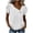 White, variant on 100% Cotton Blouses for Women V-Neck Button Short Sleeve Shirts Solid Color Pullover Casual Plus Size Summer Tops,Size S-2XL