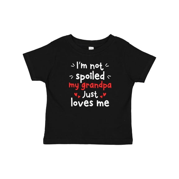 Inktastic I'm Not Spoiled My Grandpa Just Loves Me Boys or Girls Baby T-Shirt