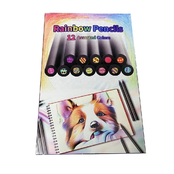 12 Colors Coloring Pencils Set Rainbow Colored Pencils Pre-sharpend Coloring Pencil Students Coloring Scrapbooking