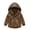 Brown, variant on Kids Breathable Raincoat, Little Boys Hooded Parka, Kids Boys Girls Winter Coat With Pocket Hooded Jacket Toddler Zipper Windproof Outwear Toddler Fall Outerwear Boys' Windbreaker Jackets