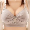 thumbnail image 2 of JINMGG Womens Plus Size $5 Woman's Gathered Together Large Size Daily Bra Underwear No Rims Gray M, 2 of 3