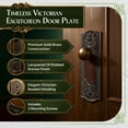 thumbnail image 3 of Renovators Supply Door Back Plate Brass 7 1/4" Escutcheon Cover Ornate Doorplate in Oil Rubbed Bronze Finish, 3 of 12