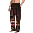 thumbnail image 2 of Men's Dukes Orange Car Haz-zard Pajama Pants Lounge Sleepwear PJ Bottoms with Drawstring Pockets, 2 of 8