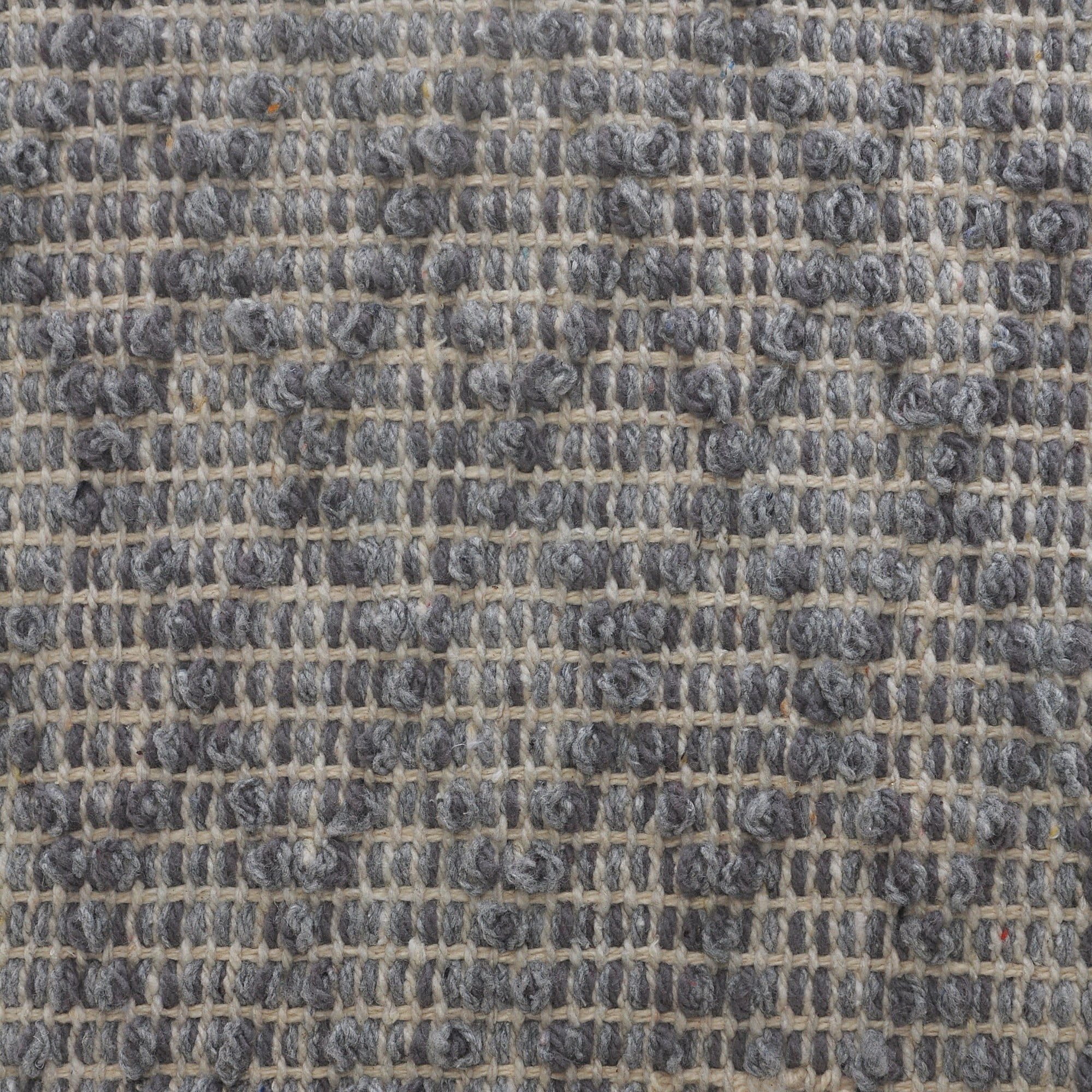 Laddha Home Designs Handwoven Over Tufted Diamond Cotton Throw Pillow Cover - 20" - Gray