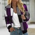 thumbnail image 2 of wdsxpo Bomber Jacket Women Long Sleeve Zip Up Printed Outerwear Lightweight Loose Trendy Fall Spring Windbreaker Outwear Jackets, 2 of 5