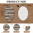 thumbnail image 3 of Canvas Wall Art Removable Stylish Wood Grain Knots Planks Beige Tone White Wash Rustic Oval Framed Canvas Prints Vintage Wall Hanging Decor for Home Office Decorations 8.6"x11.4", 3 of 7