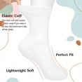 thumbnail image 3 of Loritta Crew Socks for Women Casual Dress Socks 6 Pairs Womens Soft Cotton Calf Socks, Size 9-11, 3 of 7