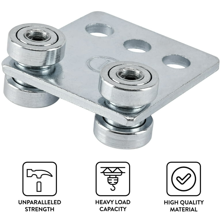 Heavy Duty 2-Wheel Trolley Roller For Strut Channel - 900 Lb Capacity, Fits 1-5/8" Or Taller Channels, Galvanized Steel With Dual Bearings, For Garage Hoist & Ceiling Systems