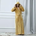 thumbnail image 4 of Spdoo Female Men Hooded Robe Flannel Full Length Bathrobe Warm Pajamas Bathrobe M, 4 of 6