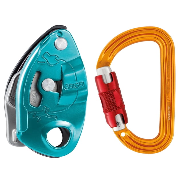 Dispositivo de aseguramiento PETZL GRIGRI con mosquetón Sm'D Twist-Lock
