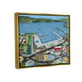 thumbnail image 3 of Stupell Industries Ocean Docks Suburb Streets Graphic Art Metallic Gold Floating Framed Canvas Print Wall Art, Design by Carla Daly, 3 of 6