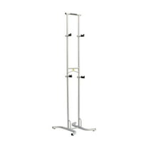 Sparehand Freestanding Adjustable Dual Bike Rack Storage System, Silver