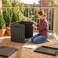 thumbnail image 2 of Homall 31 Gallon Outdoor Deck Box In Resin with Seat, Brown, 2 of 7