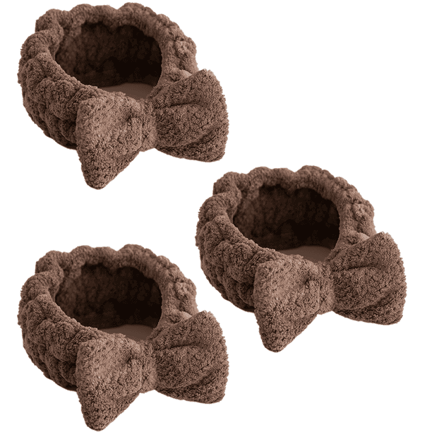 3 piezas de diademas de toalla para mujer, diadema de maquillaje para lavarse la cara, diadema de spa, diadema de ducha con moño de microfibra