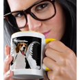 thumbnail image 2 of 3drose, Beagle Angel Dog with Clouds, a Cute Halo and Angel Wings, 15oz Two-tone Yellow Mug, 2 of 6