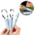 thumbnail image 1 of Juego de Cuchillos Multifuncionales de Doble Filo para Trinchar Frutas | Herramienta de Acero Inoxidable de 3 Piezas para Hacer Bolitas de Sandía, Esculpir y Cortar con Precisión | Utensilio de Cocin, 1 of 7