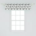 thumbnail image 2 of Ambesonne Leaves Window Valance, Birch Detail Sketch Foliage, 42" x 12", White and Charcoal Grey, 2 of 3
