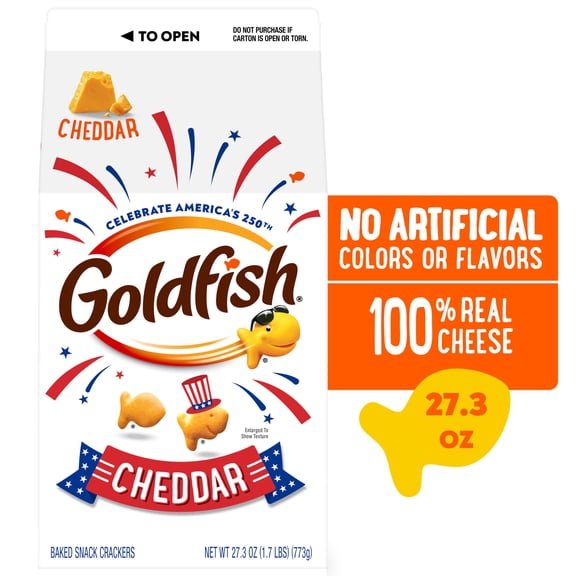 Goldfish Limited Edition Cheddar Cheese Crackers, 27.3 oz Carton