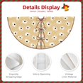 thumbnail image 3 of Defioc Daisies Flowers for Christmas Tree Skirt Snowman Xmas Tree Skirt Farmhouse Christmas Decorations Tree Mat for Holiday Party Decor-36", 3 of 6