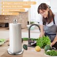 thumbnail image 4 of 2 Pack Stainless Steel Free Standing Paper Towel Holder, Easy Loading Counter Top Paper Towel Holder for Kitchen Bedroom and Bathroom (Silver), 4 of 5