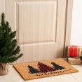 thumbnail image 3 of Alfombra Whaline Christmas de fibra de coco natural, tela escocesa de búfalo, 42 x 74 cm, 3 of 7