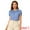 Blue, variant on DARING DIVA Women's Retro Puff Sleeve Peter Pan Collar Blouse Top L White