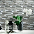 thumbnail image 2 of Art3d Peel and Stick Wall Tile for Kitchen / Bathroom Backsplash, 12"x12", Long Stone (6 Pack), 2 of 5