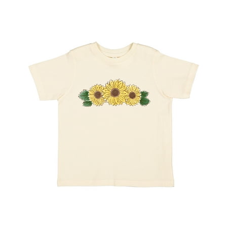 

Inktastic Three Small Sunflowers Gift Toddler Boy or Toddler Girl T-Shirt