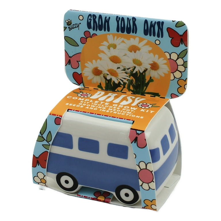 Buzzy Ceramic Bus Daisy Flower Grow Kit Item 97524 - Walmart.com