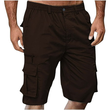 SNOWSONG Cargo Pants Casual Pants Men s Casual Multi-Pocket Loose Straight Leg Shorts Work Shorts Mechanic Pants Men Apparel Coffee L