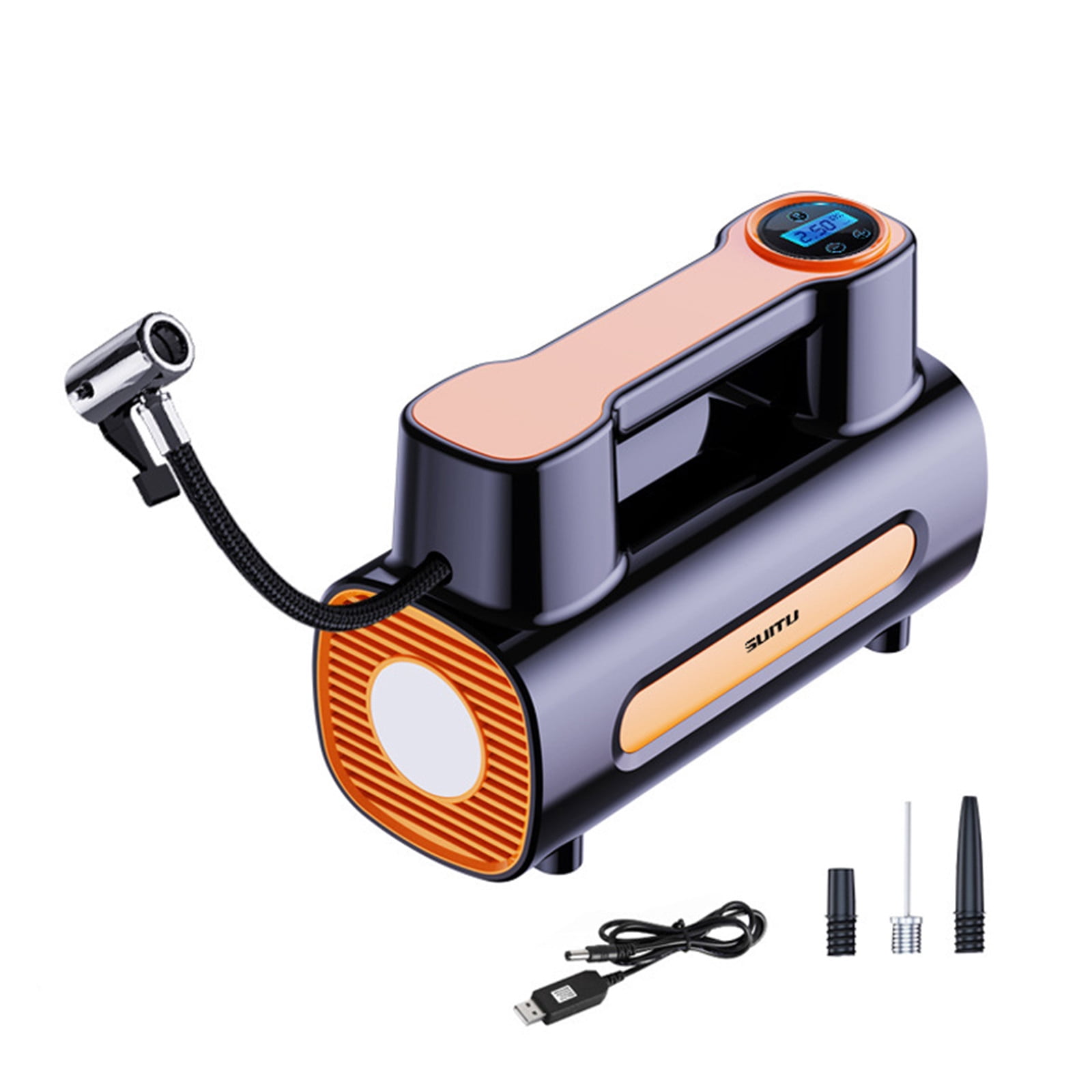Cordless Auto Stop Tire Inflator Tire Inflator 12V Portable Compressor, Electric Auto Tire Pump for Car Tires and Other Inflatables at Home Tire Pump for Bike and Car