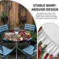 thumbnail image 2 of Red Black Plaid Snowman Christmas Round Tablecloth for 45-54 Inch Tables,Fitted Table Cover with Elastic Edge,Xmas Snowflake Botanical Waterproof Outdoor Table Cloth Protector for Patio Garden Dinner, 2 of 9