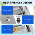 thumbnail image 3 of 2024 New Stainless Steel Sink, Freestanding Single Sink Commercial Kitchen Sink Set with Worktop Faucet, Commercial Single Bowl Kitchen Prep and Utility Sink for Garage, Restaurant, 3 of 8