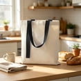 thumbnail image 4 of Canvas Tote Bag for Daily Errands, Blank Polycotton Reusable Shopping Tote for Heat Transfer Customization, Lightweight Foldable Shoulder Bag for Grocery, Books, and Casual Outings, 4 of 6