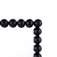 thumbnail image 4 of Emu 36 Inch Modern Wall Mirror, Beaded Black Rectangular Metal Frame, 4 of 5