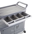 thumbnail image 2 of Rubbermaid Commercial Products 4094GRA Instrument Cart With Lockable Doors & Sliding Drawers, Gray, 2 of 3