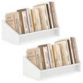 thumbnail image 1 of Gymax 2PCS-Wooden Tilting Bookcase Space-Saving Desktop Shelf for Magazines & Cookbooks, 1 of 10