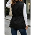 thumbnail image 5 of Women Sleeveless Casual Vest Lightweight Drawstring Jackets with Pockets, 5 of 6