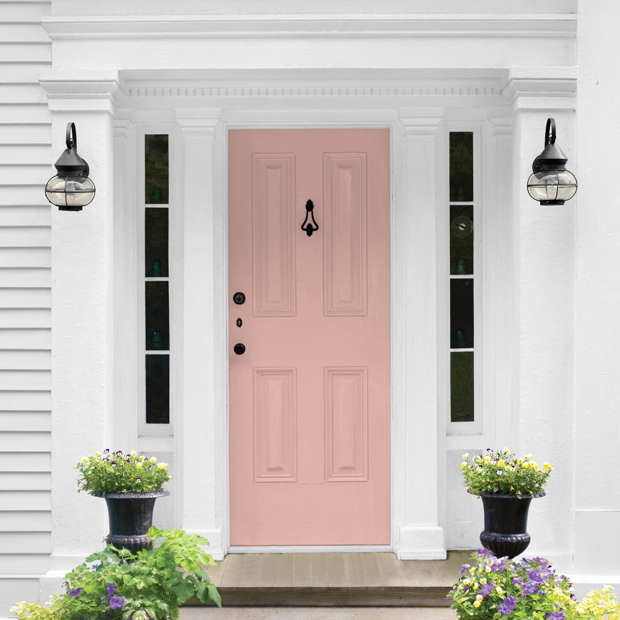 Glidden HEP Mesa Pink / Orange Semi-Gloss Exterior Paint with Primer, 1 Gallon