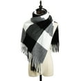 thumbnail image 2 of Wander Agio Women's Fashion Long Shawl Big Grid Winter Warm Lattice Large Scarf, 2 of 4