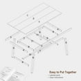 thumbnail image 4 of Towallmark 63 Inch Dining Table for 4-6 People, Rectangular Wood Tabletop with Heavy-Duty Metal Legs, Industrial Rustic Kitchen Dining Room Table, Easy to Assemble (Natural ), 4 of 8