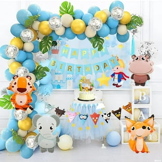 Animal Birthday Party Decorations, Woodland Happy Birthday Banner Hedgehog, Squirrel, Fox, Raccoon Animal Balloon Garland & Arch Kit for Boy Girl
