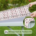 thumbnail image 6 of Pink Christmas Tree Pattern Square Fitted Tablecloth with Elastic Edge,Square Table Cover,Washable Elastic Table Cover for Home Kitchen Party Decor 36"x36", 6 of 6