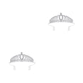 thumbnail image 3 of relayinert Crystal Hair Hoop with Comb Headband Rhinestone Portable Rustproof Bridal Hair Accessories for Women Engagement 2Set, 3 of 6