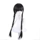 thumbnail image 3 of Halloween Wednesday Addams disfraz vestido adultos niños mujeres niñas carnaval Cosplay fiesta disfraces, 3 of 3