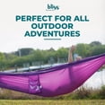 thumbnail image 2 of Bliss Hammocks Hammock in a Bag with Carabiner Hooks & Tree Straps, Pink Purple, 2 of 10
