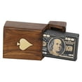 thumbnail image 2 of Kartique Playing Cards Set In Wooden Box With Brass Inlay, Classic Card Game For Family, Entertainment & Travel In Black Gold Color | For Adult - Poker, Bridge, Rummy | Playing Cards, 2 of 5